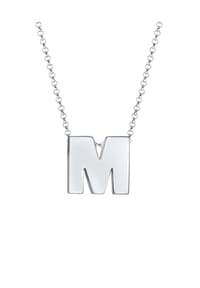 elli. - Halskette Buchstabe M Initialen Trend Minimal 925 Silber - Gold