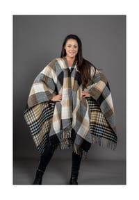 collezione alessandro® - Poncho Bella Weich und anschmiegsam - beige