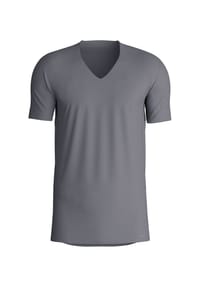 CALIDA - Herren Kurzarm-Shirt, V-Neck Clean Line - charcoal