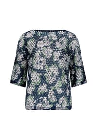 BETTY BARCLAY - Pullover, Loch-Stickerei, für Damen - 8878 D.BLUE/BEIGE