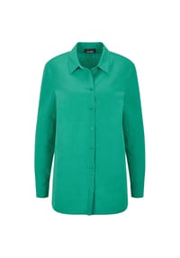 GOLDNER - Kurzgröße:  Sommerbluse mit Seitenschlitz - grün