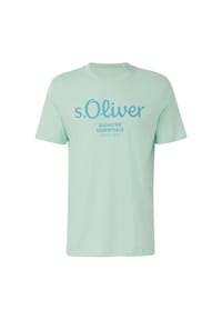 s.Oliver - T-Shirt, Rundhals-Ausschnitt, für Herren - 01D1 WHITE