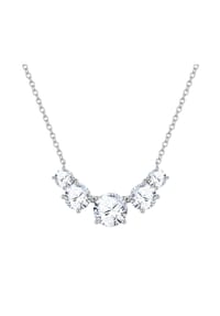 Luluandjane - Kette mit Anhänger Zirkonia weiß - silber
