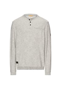 camel active - Pullover mit Henley Kragen - Dunkelblau