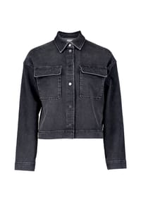 BETTY & CO - Jeansjacke mit aufgesetzten Taschen - Dark Grey Denim