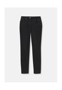 MADELEINE - Kurzgröße: Mid Waist Skinny-Hose mit Fransen - apfelgrün