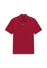 bugatti - HERREN POLO 1/2 ARM, 950 ROT, L - 010 WEISS