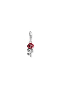 Thomas Sabo As We Kiss - Charm-Anhänger rote Rose - silberfarben, rot