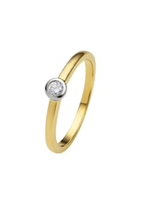 ONE ELEMENT Timeless Diamonds - 0.1 ct Diamant Brillant Ring aus 585 Gelbgold - gold