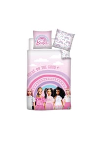 Barbie - Barbie Bettwäsche-Set – 1x Deckenbezug 140x200 & 1x Kissenbezug 65x65 - Pink 140X200+65X65CM