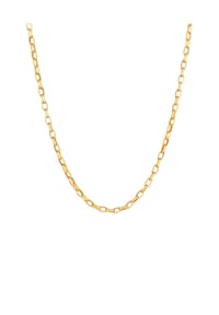 KUZZOÍ - Halskette Herren Rundanker Oval Basic 925 Silber - Gold