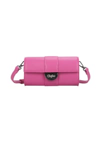 Buffalo Curve - Clutch Curve Night mit dekorativem Clip-Metallverschluss - Pink Berry