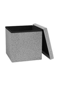 VCM. - Stoff Sitztruhe | Maße ca. H. 38 x B. 38 x T. 38 cm | Kiste für flexiblen Einsatz in allen Wohnräumen | Aufbewahrungsbox | Sitzhocker - Boxas - Anthrazit