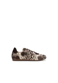 Kazar - Damen-Sneakers aus Leder mit Naturhaar - Dunkelbraun