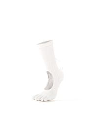 MUNADUNA - Ballet-/Yoga-/Pilates-Socken – offener Spann – Satinband zum Binden Fitness-Socken,Baumwolle,Anti-Rutsch - Schwarz (Typ R)