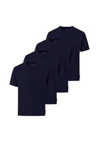CASAMODA - T-Shirt 4er Pack Basic - Blau
