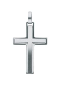 Adelia's - Damen Edelstahl Schmuck Edelstahl Kreuz Anhänger - silber