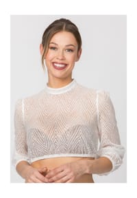 STOCKERPOINT - Dirndlbluse Cleo, Spitze, für Damen - SCHWARZ