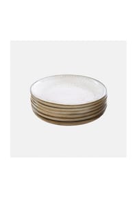 LOBERON - Dessertteller 6er Set Marnis grau/braun - grau/braun