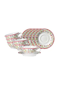 Ritzenhoff & Breker Teetassen mit Untertassen Shanti Ostfriese 100 ml 6er Set bunt - SHANTI, OSTFRIESE - bunt
