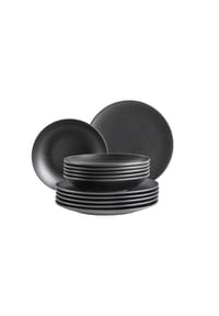 MÄSER Teller Set, Steinzeug Essential - Essential - schwarz