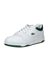 LACOSTE - Leder/Textil Sneaker - 1R5 WHT/DK GRN WEISS