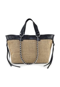 HARPA - Shopper SIERRA in Leinenoptik mit Glitzer - cashmere cream