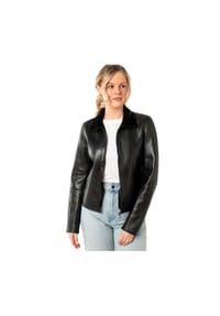 Mauritius LEATHERWEAR - Damen Lederjacke Lammnappa schwarz - schwarz