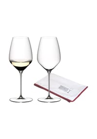RIEDEL - Riesling Gläser + Poliertuch Veloce 570 ml 2er Set VELOCE - transparent