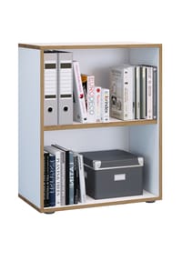 VCM. - Holzregal stehend | platzsparender Aktenschrank | Maße ca. H. 74 x B. 60 x T. 33 cm | Elegantes Regal | Büroregal – Salia 2fach B. 60 cm - Anthrazit