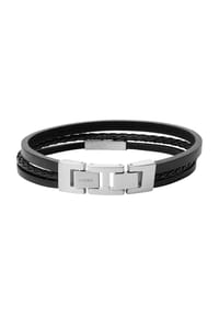 FOSSIL VINTAGE - Herren Armand "JF03322040", Leder/Edelstahl - SCHWARZ/SILBER