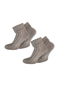 normani® - 2 Paar Alpaka-Socken mit Umschlag - Anthrazit