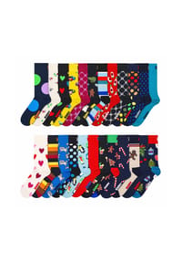 HAPPY SOCKS - Unisex Adventskalender, 24er Pack - XMAS, Adventskalender, Geschenkbox - Advent Calendar