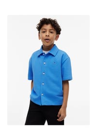 TOMMY HILFIGER - Freizeithemd, Kurzarm, Kent-Kragen, für Kinder - C39  BLUE