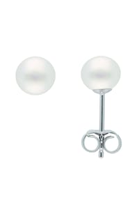 Adelia's - Damen Silber Schmuck 925 Silber Ohrringe  Ohrstecker mit Süßwasser Zuchtperle - silber