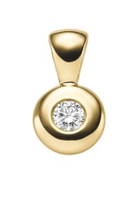 Adelia's - Adelia's Damen Anhänger 585 Gold ( 14K ) mit 1 Brillant ( 0,15 ct ) – Goldanhänger - gold