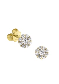 MONCARA - Damen Ohrstecker, 585er Gold, 18 Diamanten zus. ca. 0,30 Karat - Gelbgold