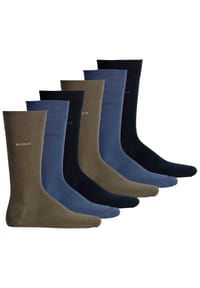 BOSS - Herren Socken, 6er Pack - RS Uni Colors CC, Finest Soft Cotton, Baumwoll-Mix - Blau