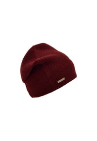 SEEBERGER - Beanie, Emblem, für Damen - 10 BLACK