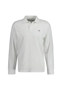 GANT - Herren Poloshirt - REGULAR SHIELD LONGSLEEVE PIQUE RUGGER, Langarm, Logo - Blau