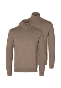 SELECTED - Strickjacke 2er Pack Berg - Schwarz