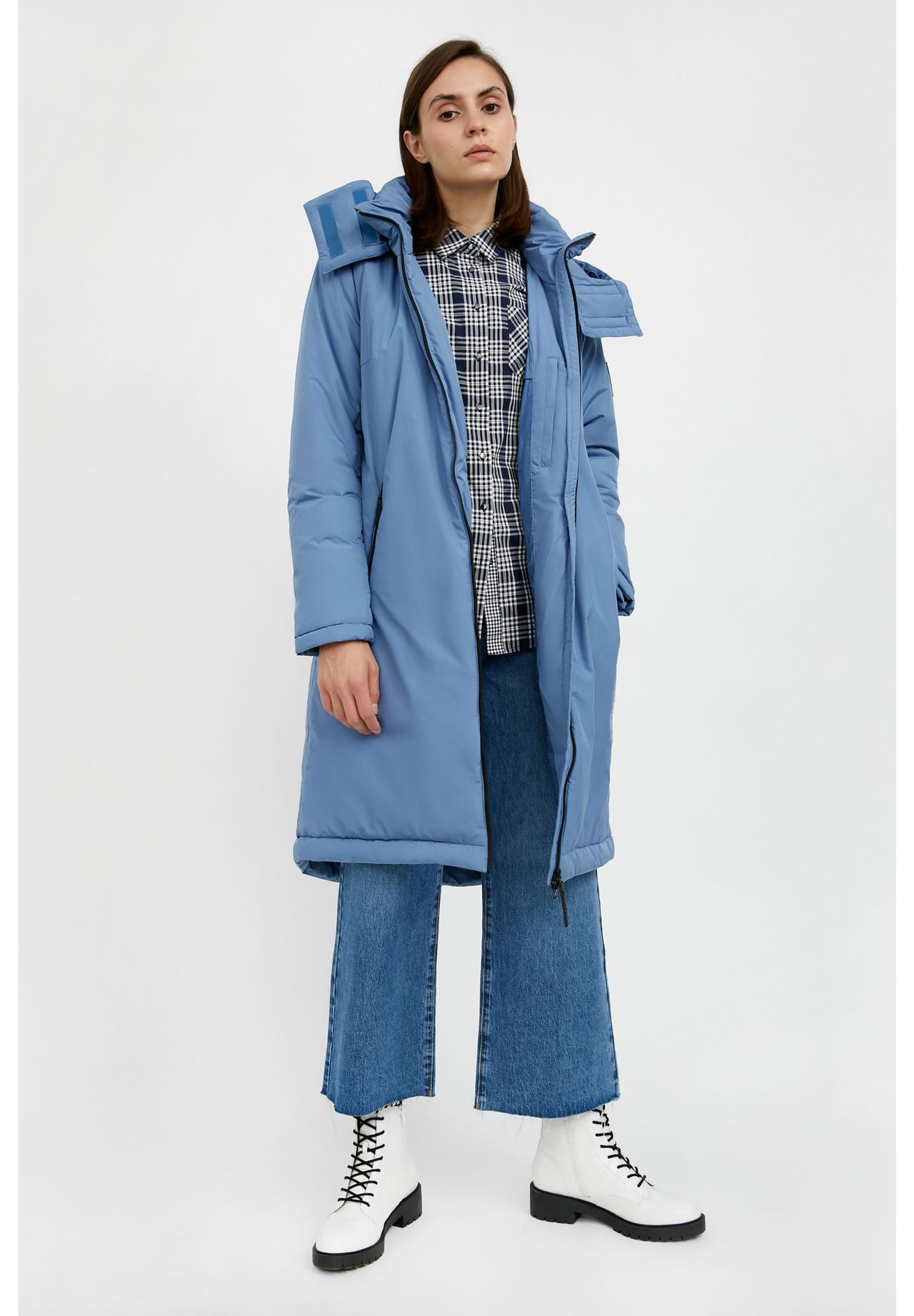 Damen Bekleidung FINN FLARE Mantel mit Stehkragen und kuscheliger Kapuze