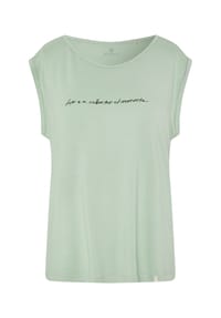 DETTO FATTO - Top mit zartem Schriftzug - 10 White