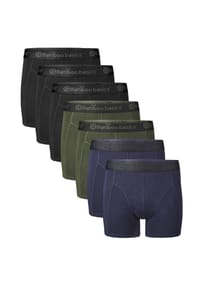 Bamboo basics© - Herren Boxer Shorts, 7er Pack - RICO7P, atmungsaktiv, Single Jersey - Schwarz/Grün/Blau