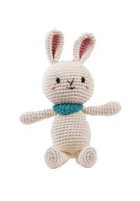 maximo® - Häkel-Hase - wollweiß/baltic