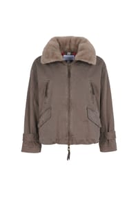 BLONDE NO.8 - Jacke TYRA II mit Kunstfell-Kragen - BLONDE KHAKI BROWN