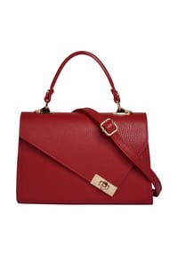 Cluty - Handtasche Echt Leder, Made In Italy - beige