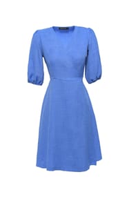freshlions - Sommerkleid Sunny mit angesagtem V-Ausschnitt - blue