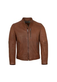 MILESTONE® - Herren Lederjacke Lammnappa teracotta - teracotta