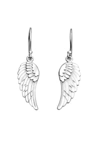 Nenalina - Ohrringe Ohrhänger Flügel Glücksbringer 925 Silber - Silber